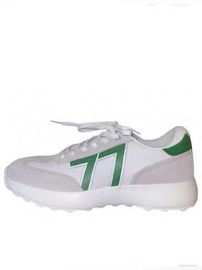 Le TIGRE Mens Baxter Gray White Green Sneakers Size 8.5 Medium